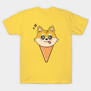 Kawaii Ice Cream Corgi T-Shirt